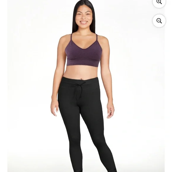 No Boundaries Women's Shimmer V-Neck Brami - Picture 2 of 16